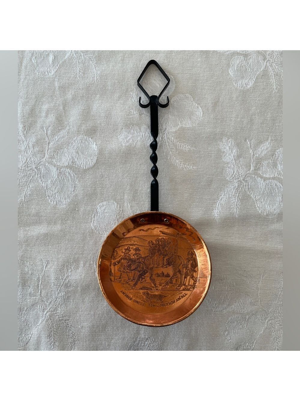 VINTAGE Copper Wall Decor Olde English Uncle Tom Cobley Pub Rustic Cabincore